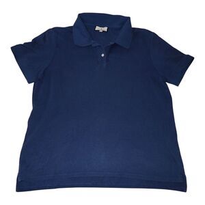 Tuckernuck Polo Shirt Womens M Navy Short Sleeve Cotton Classic Pique Casual